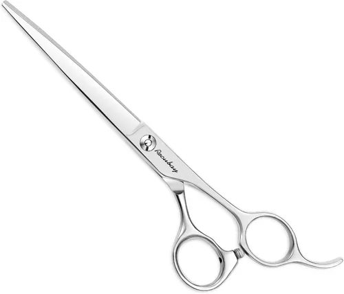 Vista 11 de Tijeras de aseo para perros y gatos, tijeras para mascotas para abrigos gruesos y cabello enmarañado, tijeras de acero inoxidable curvadas más