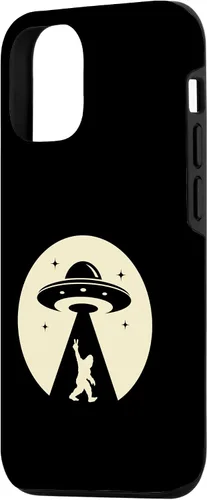 Vista 2 de iPhone 14 Alien big foot ufo nave espacial extraterrestre para hombres caso de regalo