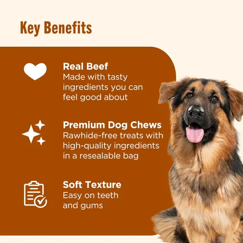Vista 5 de Rachael Ray Nutrish - Tiras masticables para perros con sabor a sopa de huesos de mayor duración Rawhide-Free, Contains No Artificial Flavors or