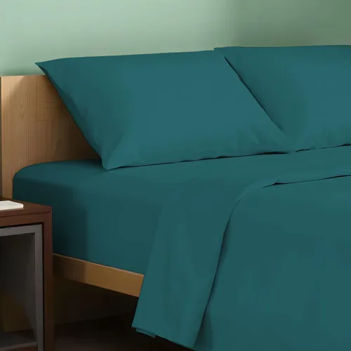 Vista 20 de TEXAS LINEN CO. Paquete de 2 juegos de sábanas de percal de algodón 100% orgánico, suaves, transpirables y refrescantes, con esquinas profundas