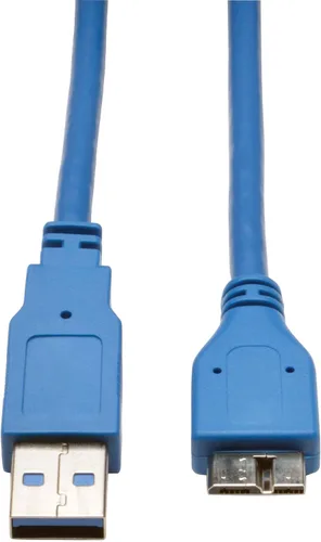 Vista 2 de Tripp Lite U326-003 USB 3.0 Super Speed 5Gbps (macho A a Micro B macho) Cable de dispositivo (3 pies, azul)