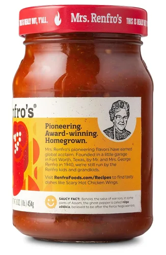 Vista 3 de Mrs. Renfro's Salsa de pimienta fantasma, 16 oz (paquete de 2)