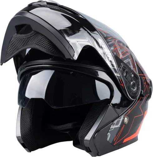 Vista 6 de Casco integral para hombres y mujeres adultos con protector solar ahumado