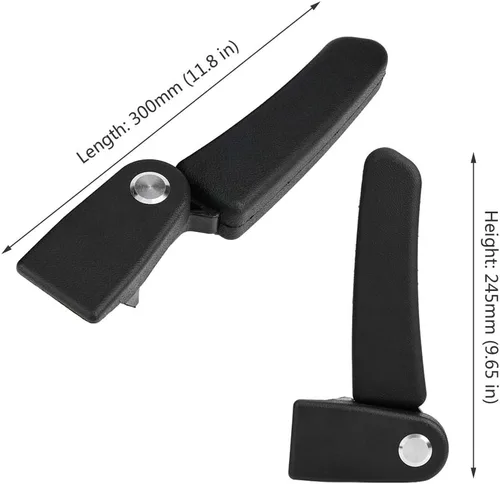 Vista 3 de Reposabrazos del pasajero de la motocicleta, 2 unids motocicleta pasajero trasero plegable superior caja caja de asiento trasero kit de reposabrazos