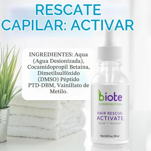 Vista 5 de Biote Cosmecéuticos - RESCATE CABELLO: ACTIVAR - Crecer + Nutrir el Cabello (0.8 fl oz)