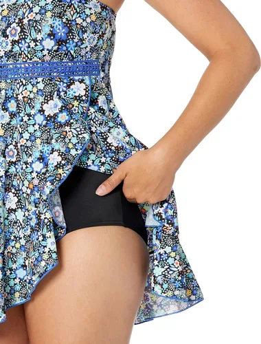 Vista 3 de Fit 4 U - Vestido de natación con volantes para mujer