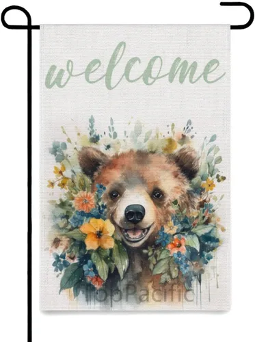 Vista 13 de Cesta de 12 x 18 pulgadas, bandera de jardín de manzana, primavera, verano, floral, de doble cara para exteriores, vertical, vacaciones, temporada