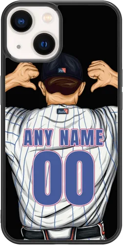 Vista 15 de Custome - Funda de teléfono de béisbol, diseño creativo de béisbol deportivo con número de estrella para iPhone 11, 12, 13, 14, 15 Pro Max Plus Mini