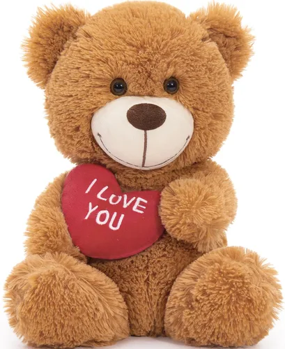 Vista 19 de MaoGoLan Oso de peluche gigante de 52" Oso de peluche - Te amo Corazón rojo Oso de peluche grande para regalo de San Valentín, aniversario, larga