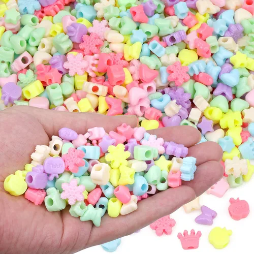Vista 26 de Cuentas de Pony de Plástico Coloridas para Pulsera para Hacer Joyas para Pulseras de Amistad 6x9mm Multicolor para Cuentas Trenzado de Cabello