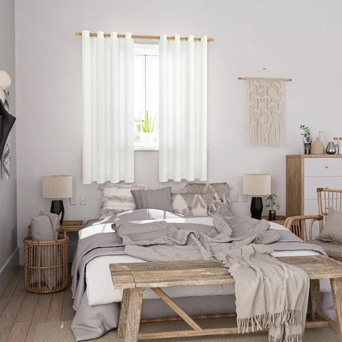 Vista 224 de BGment Cortinas de Lino Beige de 63 Pulgadas de Largo 2 Paneles - Tratamientos para Ventanas con Textura de Arpillera Filtrantes de Luz Cortinas B