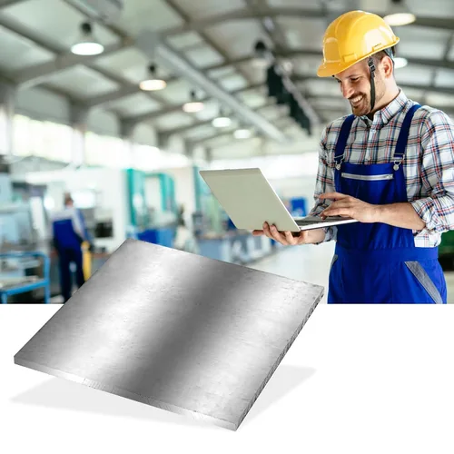 Vista 5 de Hoja de aluminio 6061, 5 x 5 x 1/4 pulgadas de espesor, Panel plano plano de placa de aluminio, Placa de aluminio de metal resistente 0.236 in
