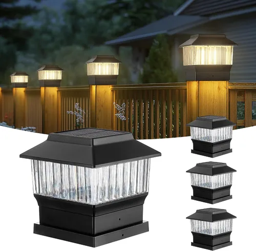 Vista 10 de 50 Lumen Luces Solares para Postes, 3 Modos Luces para Deck al Aire Libre, Valla, Tapa de Poste - 4x4 3.5x3.5 4.5x4.5 o 5.5x5.5, Luces LED