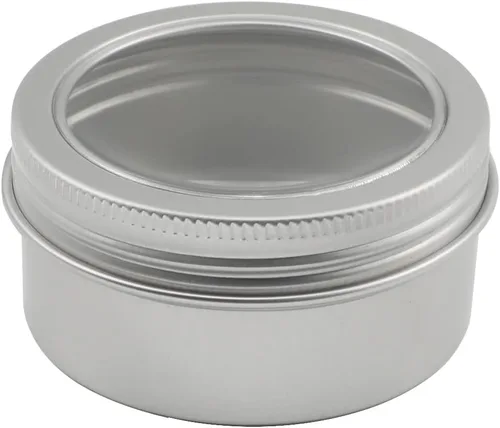 Vista 69 de Othmro Latas redondas de metal de 8.3 onzas, latas de aluminio, contenedores recargables de 8.5 fl oz, botellas de lata con tapa de tornillo