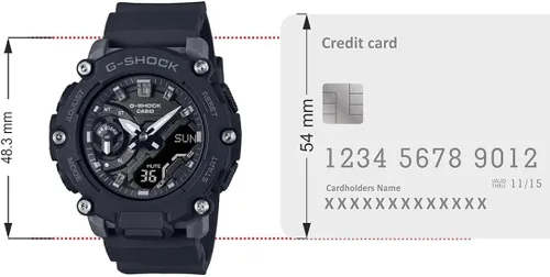 Vista 7 de Casio G-Shock, GMA-S2200-1ADR, Reloj analógico-digital para mujer, negro, correa, Negro -, Correa