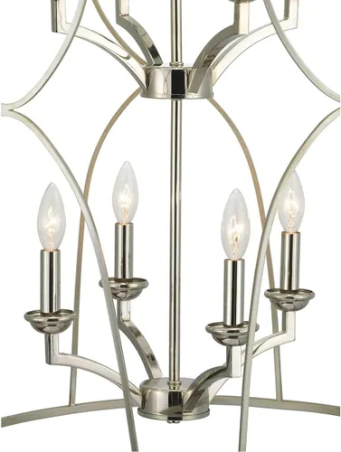 Vista 3 de Progress Lighting P500177-134 Colección Landree Foyer de ocho luces, Silver Ridge