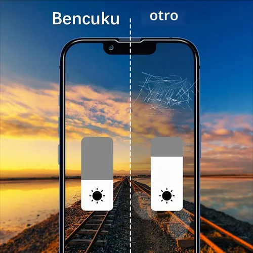 Vista 4 de Paquete de 2 protectores de pantalla de privacidad para iPhone 13 Negro