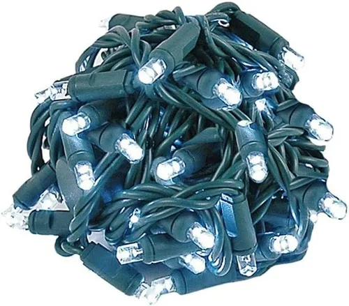 Vista 5 de Novelty Lights - Juego de mini luces LED de Navidad con 50 luces parpadeantes, multicolor, cable verde, 25 pies
