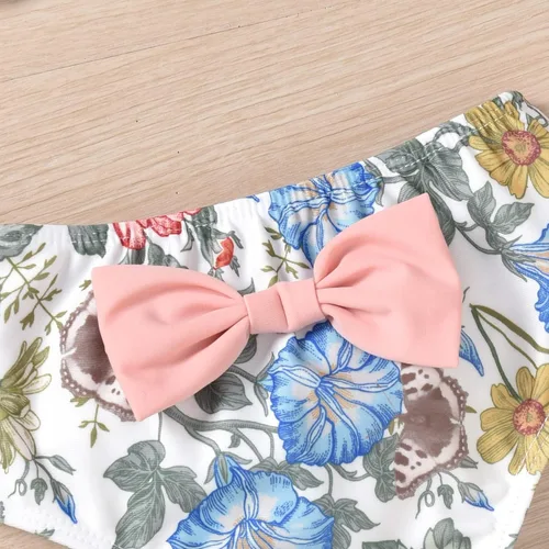 Vista 7 de Conjunto de traje de baño de dos piezas con borlas para bebés y niñas pequeñas
