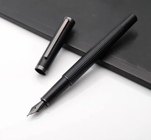Vista 7 de JINHAO Serie 88 Pluma estilográfica de metal (negro, punta EF 0.015 in)