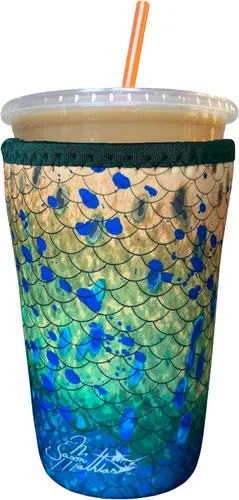 Vista 42 de Funda Koverz para café helado, funda aislante de neopreno para taza, se ajusta a una taza de café de 32 Oz., lavable y reutilizable, accesorios