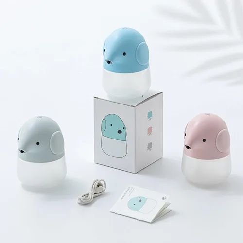 Vista 6 de Dispensador Automático de Jabón para Niños - Lindo Elefante Azul Dispensador de Jabón de Manos Espumoso sin Contacto, Impermeable y Recargable por