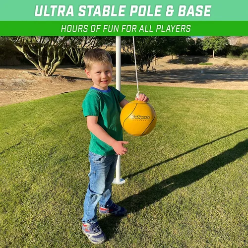 Vista 8 de GoSports - Juego de Tetherball de Patio - Tetherball al Aire Libre de Tamaño Completo