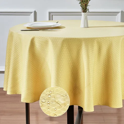 Vista 2 de Mantel rectangular de lino para cocina, de estilo granja, impermeable, resistente a las manchas, lavable, de poliéster, rectangular oblongo