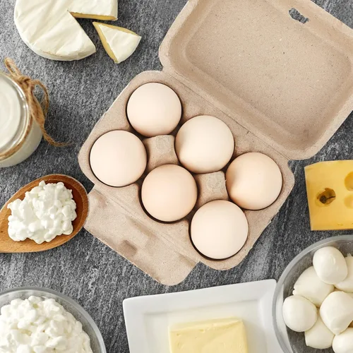 Vista 4 de Cartones de huevos de papel para huevos de gallina, 36 piezas de fibra de pulpa media docena de cartones de huevos a granel, 6 contenedores