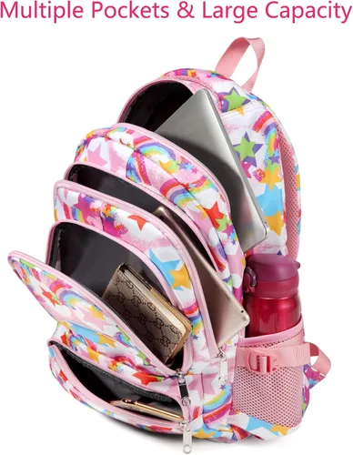 Vista 4 de Mochila infantil para niñas y niños, bolsas de escuela primaria para jardín de infantes, mochilas impermeables para viajes de regreso a clases