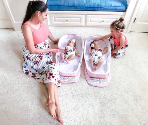Vista 5 de IFFEI - Conjunto de vestidos de mamá y yo con estampado floral sin mangas para madre e hija