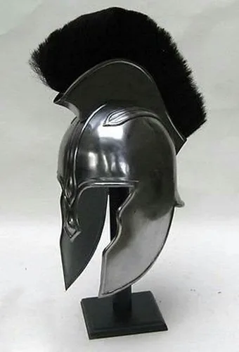 Vista 3 de Casco medieval de la armadura de Troy Aquiles de caballero cruzado espartano casco de película de traje de armadura griega artículos de regalo