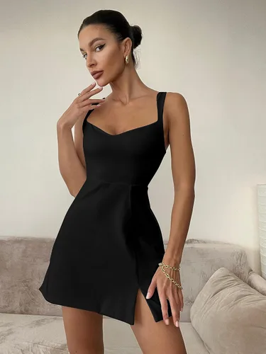 Vista 5 de GOKATOSAU Minivestido sin mangas con escote corazón para mujer