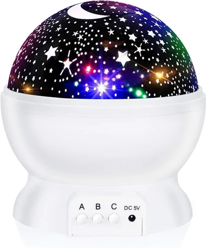 Vista 8 de Luz nocturna para niños, juguetes para niños y niñas de 3, 4, 5, 6, 7, 8 años, proyector de estrellas con rotación de 360 grados, 4 bombillas LED