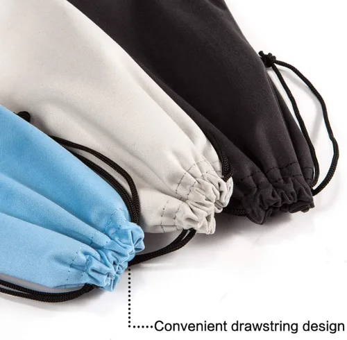 Vista 4 de TRIUMPH VISION Paquete de 3 bolsas suaves para lentes - Bolsa para gafas Bolsa de limpieza de pantalla de microfibra