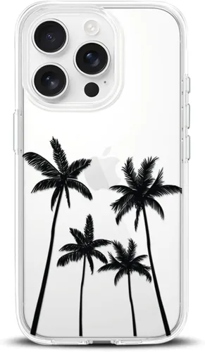 Vista 11 de Compatible con iPhone 15, funda transparente de encaje negro floral a prueba de golpes, parte trasera dura, delgada, bonita funda transparente