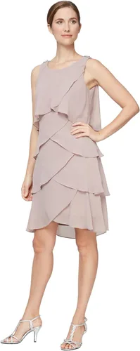 Vista 14 de S.L. Fashions Vestido de cóctel escalonado para mujer, vestido de invitada de boda (tallas pequeñas y regulares)