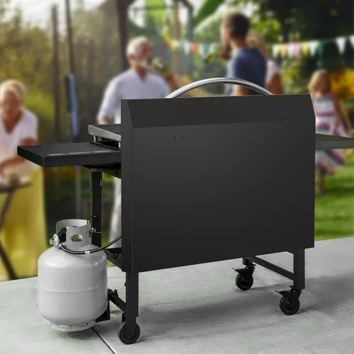Vista 4 de Only Fire Grill Cover Cubierta superior plana para parrilla Blackstone de 28 pulgadas, ideal para cocinar al aire libre