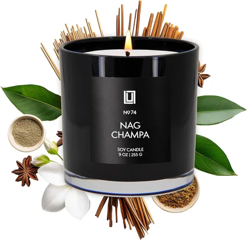 Vista 57 de Lulu Candles After Dark - Teca Caoba Vela Perfumada de Soja de Lujo en Frasco Vertida a Mano en los EE.UU. Altamente Perfumada y Duradera