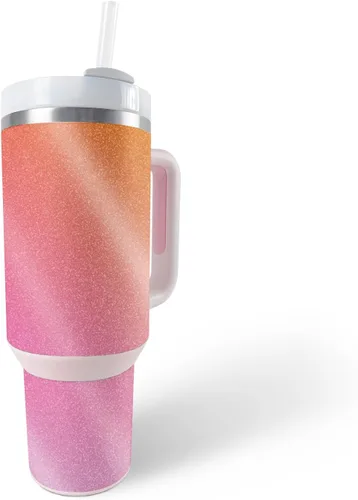 Vista 21 de MightySkins - Vaso con purpurina brillante compatible con Stanley The Quencher H2.0 FlowState de 40 onzas, morado sólido, acabado protector