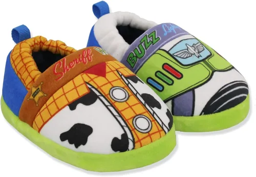 Vista 3 de Disney Toy Story Woody Buzz - Pantuflas para niños pequeños