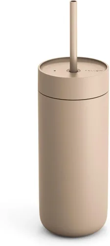 Vista 9 de Fellow Carter - Vaso de cerámica fría con forro de 16 onzas con tapa con popote, sin BPA No Metallic Taste, Cold 18 Hours, Stainless Steel