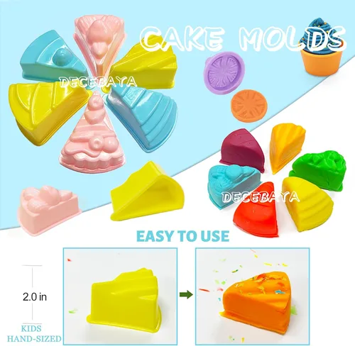 Vista 6 de Juego de herramientas de masa para niños, accesorios de juguete que incluyen sellos, cortador de tijera, moldes de extrusora de rodillos y caja