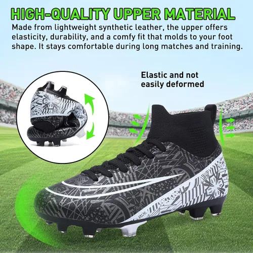 Vista 4 de Tacos de fútbol para hombre y mujer, zapatos de fútbol para interiores y exteriores