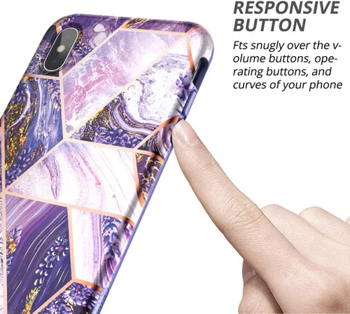Vista 5 de Suritch Funda transparente para iPhone X o iPhone Xs, 【protector de pantalla integrado】【Compatible con carga inalámbrica】 Carcasa dura de protección