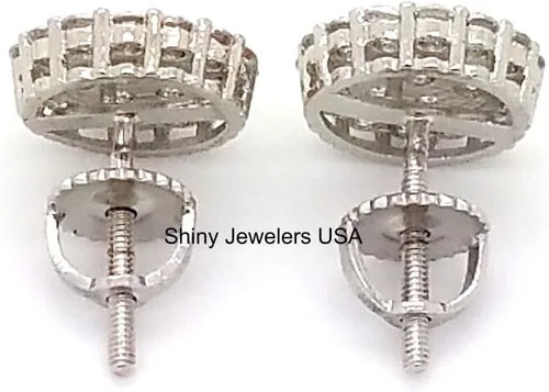 Vista 4 de Pendientes para hombre de plata helada, oro rosa, negro u dorado dorado