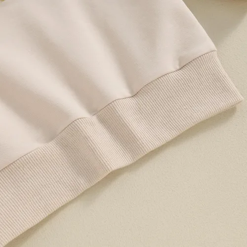Vista 7 de Sudadera de manga larga con volantes para niña bebé, camiseta básica de color sólido, suéter de gran tamaño para niños, ropa de otoño Sudaderas