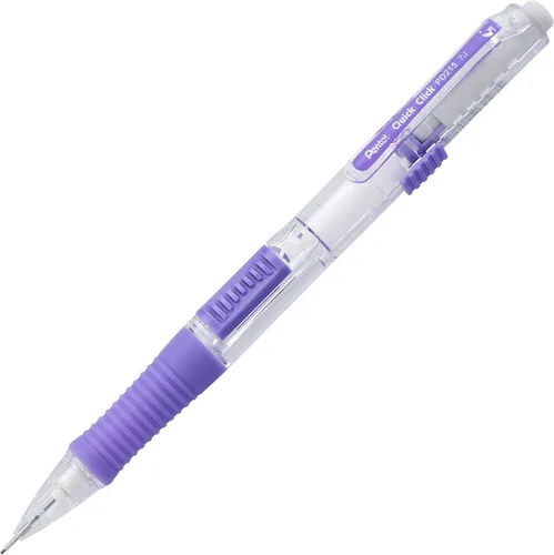 Vista 3 de Pentel QUICK CLICK - Portaminas (0.020 in), barril violeta, caja de 12 lápices (PD215V)