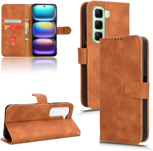 Vista 8 de Phone FILP Case Wallet Case Compatible with Infinix Hot 50 5G Case with Card Holder,Flip Case PU Leather Phone Wallet Case with Wrist Strap Black