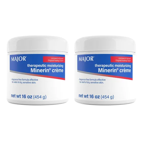 Vista 10 de MAJOR Minerin Créme hidratante terapéutico, crema hidratante corporal para piel seca, sin fragancia, 16 onzas (paquete de 1)